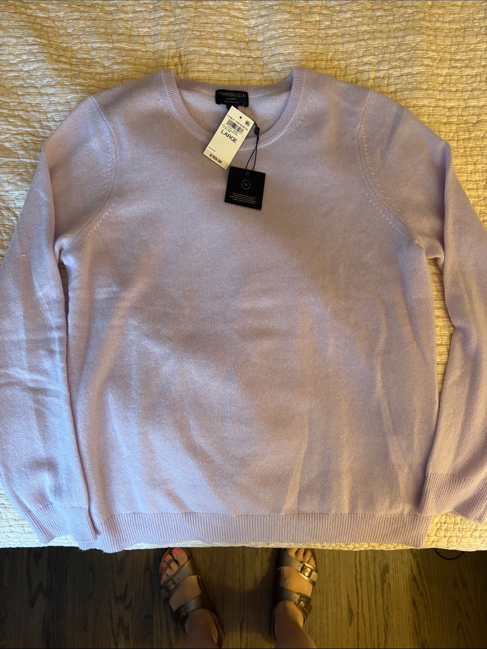 Charter Club Pastel Lavender Crewneck Pullover